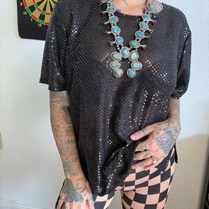 Black sequin Top